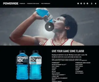 Powerade.com(ION4® Advanced Electrolyte System Replaces 4 Electrolytes Lost In Sweat. ION4®) Screenshot