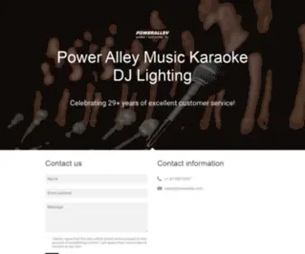 Poweralley.com(Power Alley Music Karaoke DJ Lighting) Screenshot