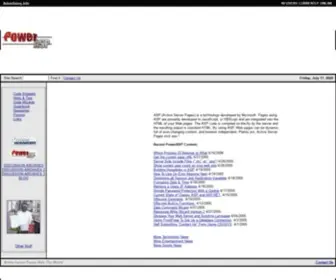 Powerasp.com(Active Server Pages and ASP PowerASP is all about Active Server Pages) Screenshot