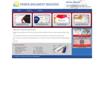 Powerattestation.com(POWER DOCUMENT SERVICES) Screenshot