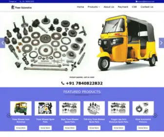 Powerautomotive.in(Three Wheeler Spare Parts) Screenshot