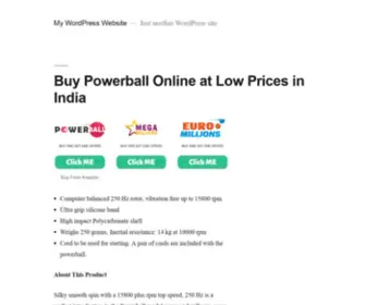 Powerball-India.com(Just another WordPress site) Screenshot