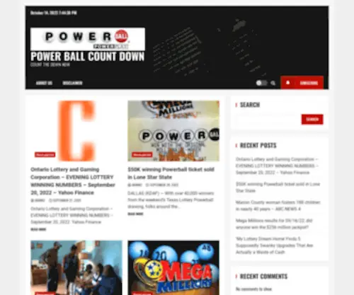 Powerballcountdown.com(Power Ball Count Down) Screenshot