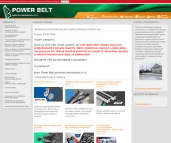 Powerbelt.sk(Hlavná stránka) Screenshot