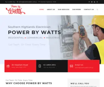 Powerbywatts.com.au(Electrician Southern Highlands) Screenshot