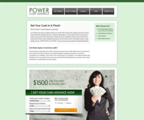 Powercashadvance.com(Power Cash Advance) Screenshot