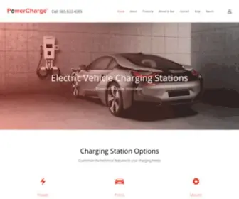 Powerchargeev.com(Electric Vehicle Charging Stations Made in the USA) Screenshot