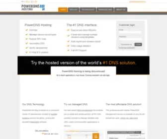 Powerdns.net(Affordable and reliable DNS hosting) Screenshot