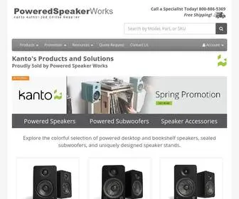 Poweredspeakerworks.com(Kanto's Products and Solutions) Screenshot