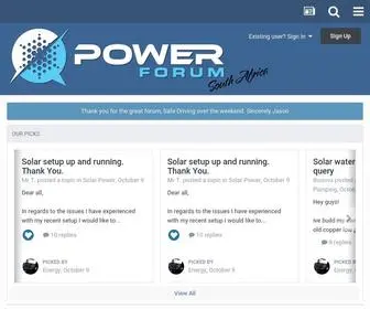 Powerforum.co.za(Renewable Energy Discussion) Screenshot
