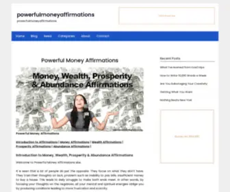Powerfulmoneyaffirmations.com(Powerful Money Affirmations for Attracting Wealth) Screenshot