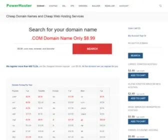 Powerhoster.com(Cheap Domain) Screenshot