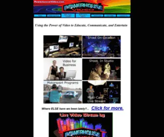 Powerhousevideoworkshop.com(Powerhouse-Custom video and media services, Classic Drag Racing DVDs) Screenshot