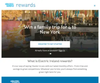 Poweringrewards.ie(Electric Ireland Powering Rewards) Screenshot