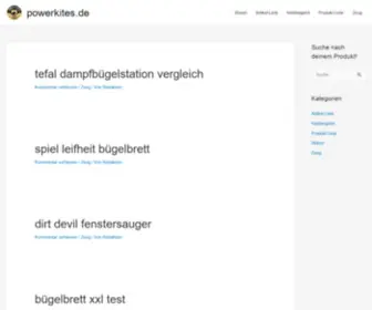 Powerkites.de(Kitesurfen und Kiteboards: Die besten Ausrüstungen für dich) Screenshot