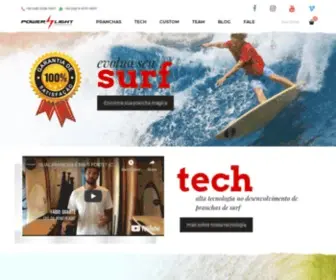 Powerlight.com.br(Powerlight Surfboards) Screenshot