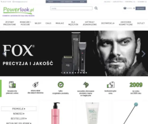 Powerlook.pl(Sklep internetowy Powerlook z kosmetykami do włosów) Screenshot
