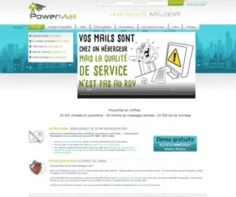 Powermail.fr(Serveur mail et hébergement e) Screenshot