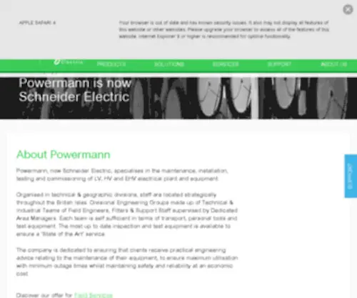 Powermann.co.uk(Powermann is now Schneider Electric UK) Screenshot