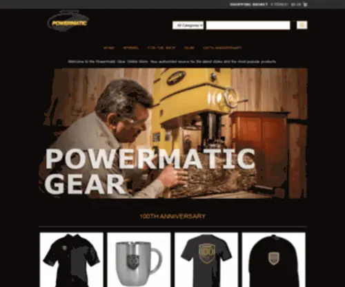 PowermaticGearstore.com(Powermatic Gear Store) Screenshot