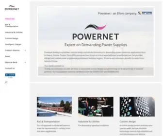 Powernet.fi(Standard and custom design power supplies with support to ensure high performance) Screenshot