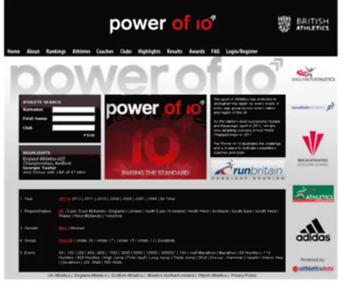 Powerof10.info(Powerof 10 info) Screenshot
