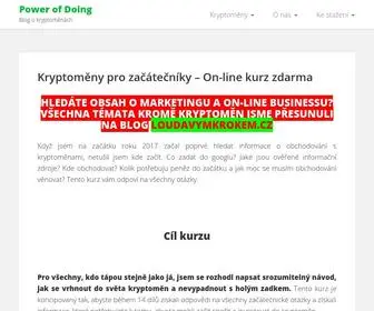 Powerofdoing.blog(On-line kurz kryptoměn ZDARMA pro všechny) Screenshot