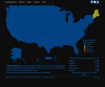 Poweroutage.us(United States Power Outage Map) Screenshot