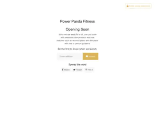 Powerpandafitness.com(Power Panda Fitness) Screenshot