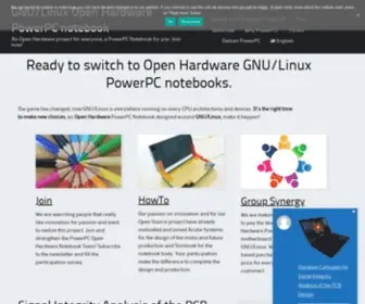 Powerpc-Notebook.org(GNU/Linux Open Hardware PowerPC notebook) Screenshot