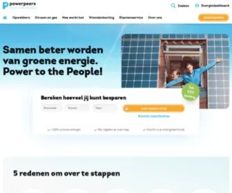 Powerpeers.nl(100% groene stroom delen met anderen) Screenshot