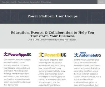 Powerplatformug.com(Power Platform User Groups) Screenshot
