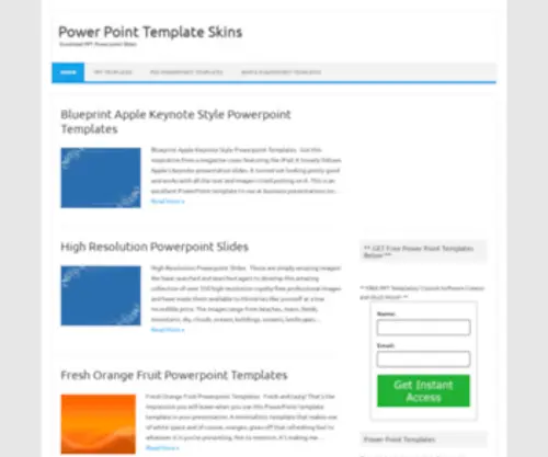 Powerpointskins.com(Powerpoint templates) Screenshot