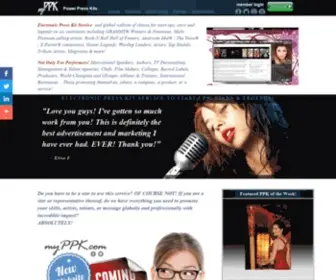 Powerpresskits.com(Electronic Press Kit Service to Start) Screenshot