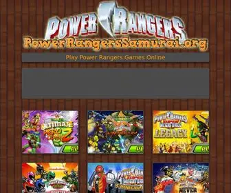 Powerrangerssamurai.org(Power Rangers Games) Screenshot