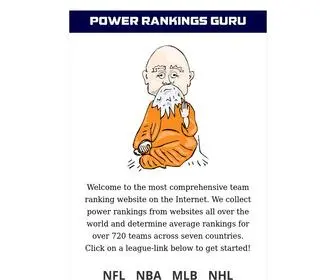 Powerrankingsguru.com(Power Rankings Guru) Screenshot