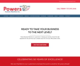 Powersbusinessmachines.com(Copiers) Screenshot