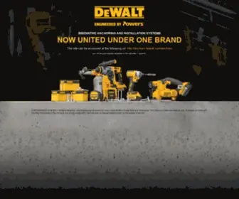 Powers.com(Anchoring and Fastening Systems from DEWALT) Screenshot