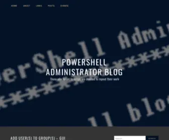 Powershelladministrator.com(Those who forget to script) Screenshot