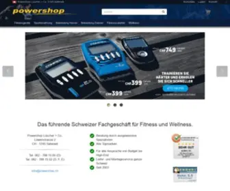 Powershop.ch(Fitnessgeräte und Sporternährung von Kettler) Screenshot