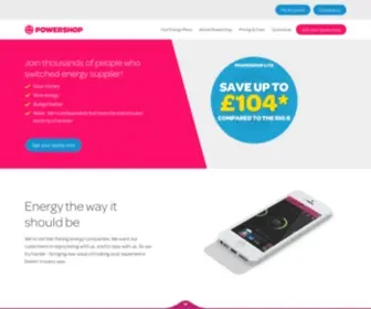 Powershop.co.uk(A better UK energy supplier) Screenshot