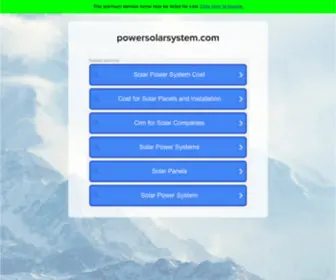 Powersolarsystem.com(Solar Power) Screenshot