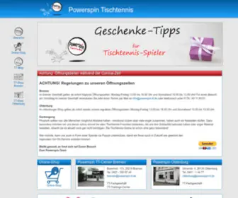 Powerspin-TT.de(Powerspin Tischtennis Shop) Screenshot