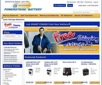 Powerstridebattery.com(Powerstride Battery) Screenshot