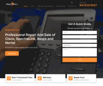 Powertechinc.net(Service Repair SPECTRALINK) Screenshot