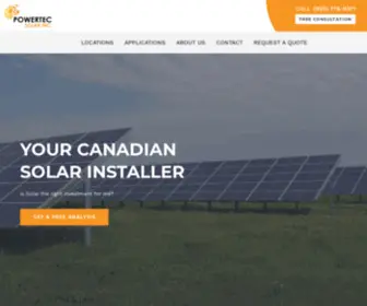 Powertecsolar.ca(Your Canadian Solar Installer) Screenshot