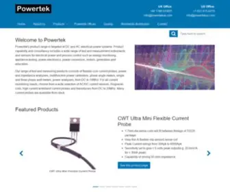 Powertekuk.com(Instrumentation Products for Electrical Power Test and Measurement) Screenshot