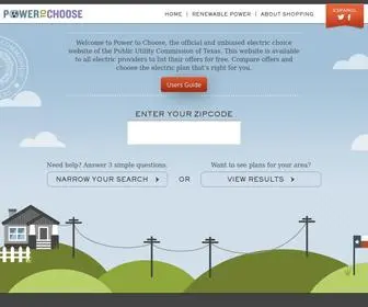 Powertochoose.org(Power to Choose) Screenshot
