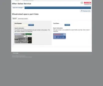 Powertools-Aftersalesservice.com(Bosch around the world) Screenshot