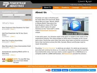 Powertrainindustries.com(Providing Driveline Solutions) Screenshot